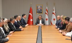 Erhürman, KTMMOB ve TMMOB İnşaat Mühendisleri Odası başkanları ve beraberindeki heyeti kabul etti