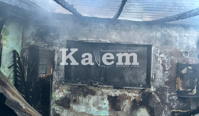 Lojmanda çıkan yangın maddi hasara neden oldu