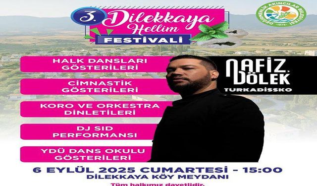 3. Dilekkaya Hellim Festivali, 6 Eylül’de…