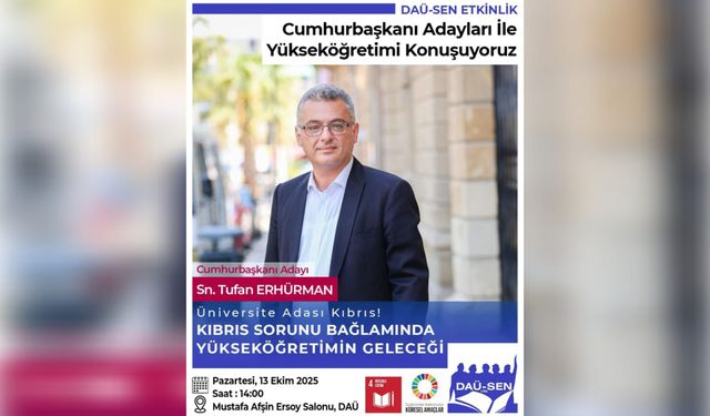 DAÜ-SEN pazartesi günü Erhürman’ı ağırlıyor