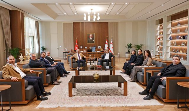 Cumhurbaşkanı Erhürman, Kıbrıs Türk Müteahhitler Birliği’ni kabul etti