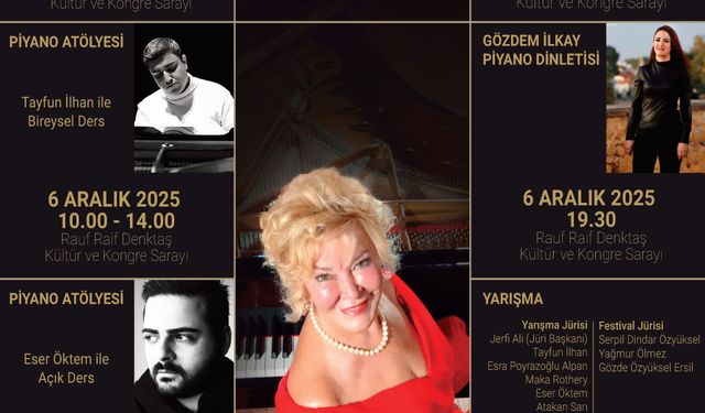 4. Gülsin Onay Piyano Festivali Gazimağusa’da yapılıyor