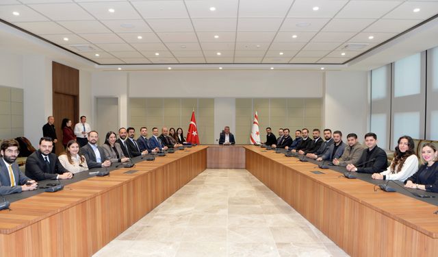 Cumhurbaşkanı Erhürman, Kuzey Kıbrıs Genç İş İnsanları Derneği heyetini kabul etti
