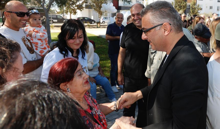Cumhurbaşkanı Tufan Erhürman ve eşi Nilden Bektaş Erhürman, Dr Zerrin Akalın Parkı’nın açılış törenine katıldı